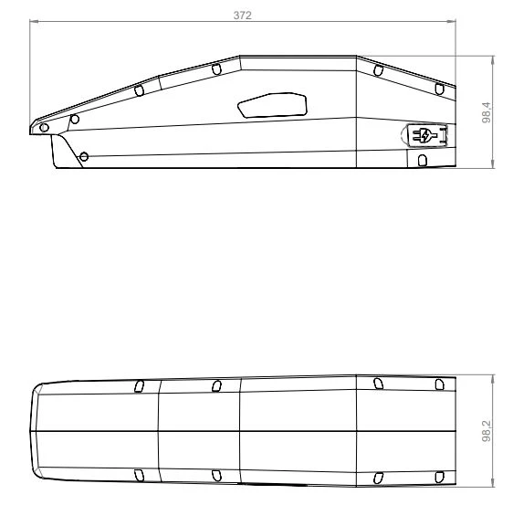 E-Bike Vision - EBV E-Bike Battery, Kompatibel Zu Yamaha (PW / ST / TE / CE) 36 V Unterrohr â Bild 2