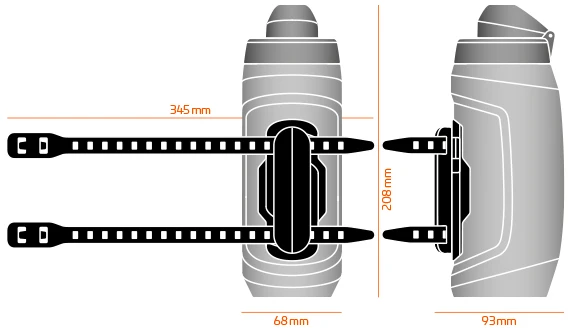 Fidlock Twist Bottle 590 Trinkflasche Transparent Schwarz + Uni Base – Bild 3