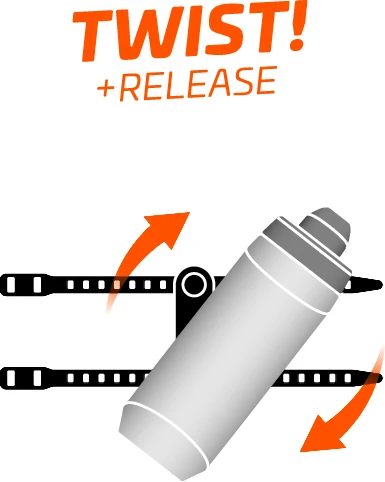 Fidlock Twist Bottle 590 Trinkflasche Transparent Schwarz + Uni Base – Bild 5