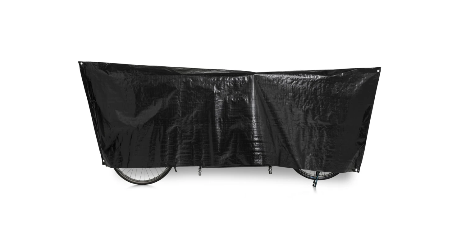 VK E-Bike Schutzhülle Tandem - Extralang Inkl. Ösen & Leine Schwarz